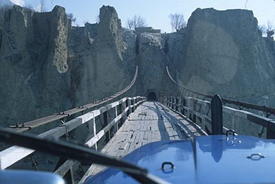 View of suspension bridge